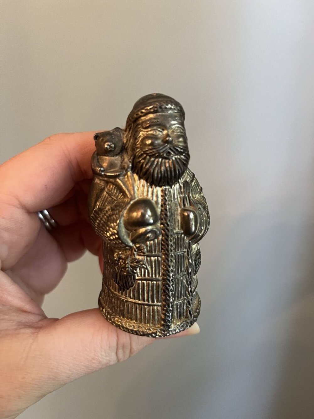 1995 Santa Claus Silver Plated Salt & Pepper Shaker